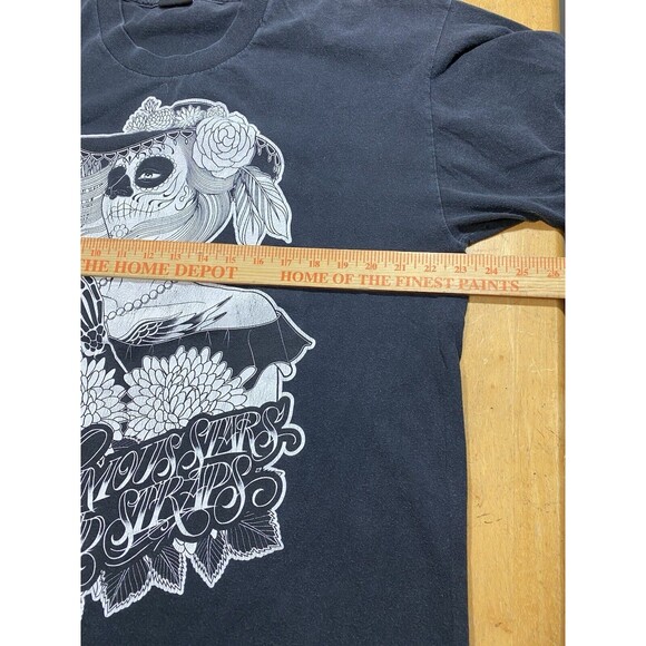 Famous Stars And Straps Shirt SZ XL Day Of the Dead Dia De Muertos Y2K 23pit2pit - Picture 4 of 5